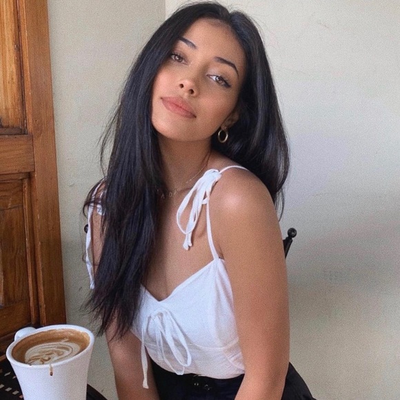 revolve tie strap bustier white corset cami top - Picture 3 of 9